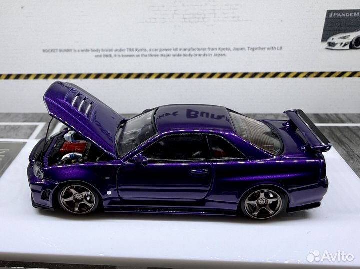 Time Micro Nissan Skyline R34 (purple)