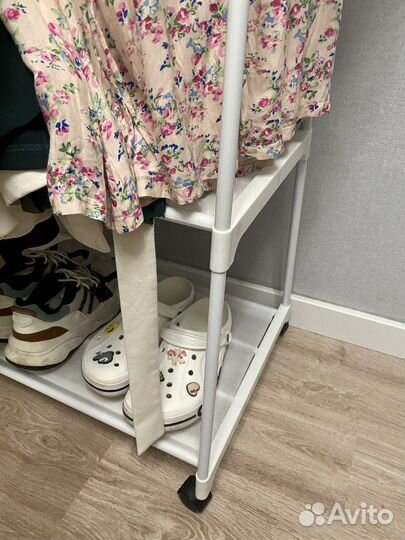 Вешалка напольная гардероб с полками