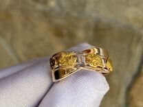 Золотое кольцо с природными самородками