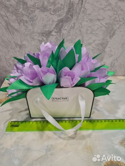 Букеты из атласных лент