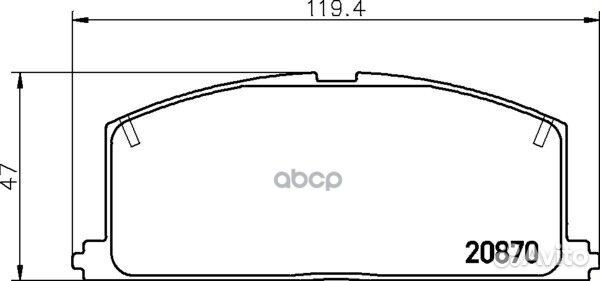 Колодки тормозные дисковые перед (PF-1077C)