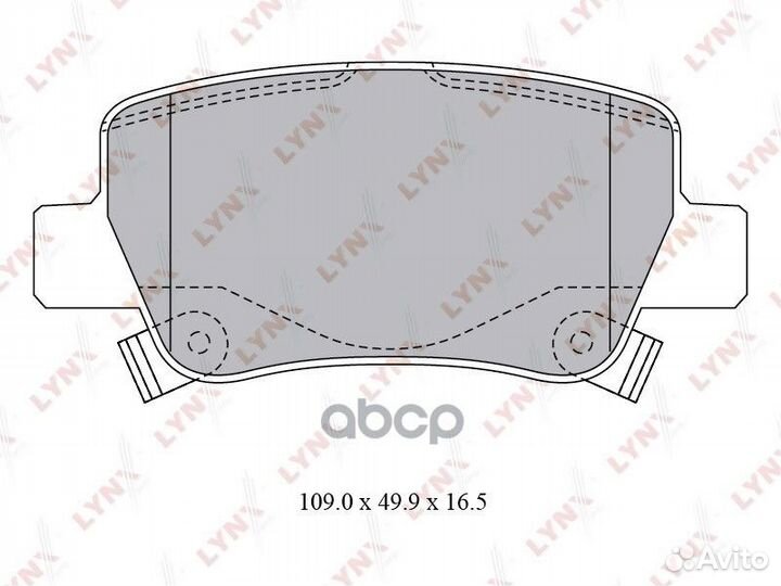 Колодки тормозные дисковые зад BD7599 lynxauto