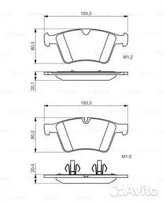 Колодки тормозные дисковые передние Mercedes X164