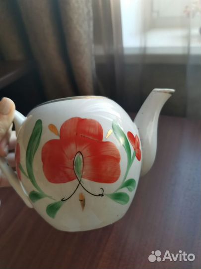 Чайник заварочный СССР Ташкентский фарфоровый