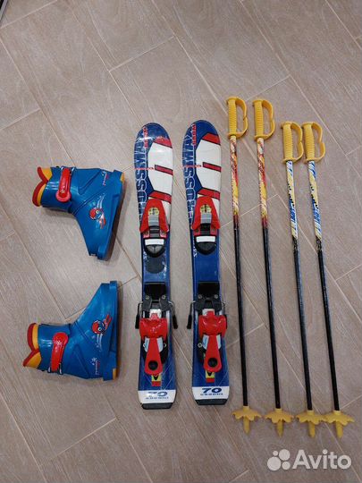 Горные лыжи ботинки детские комплект