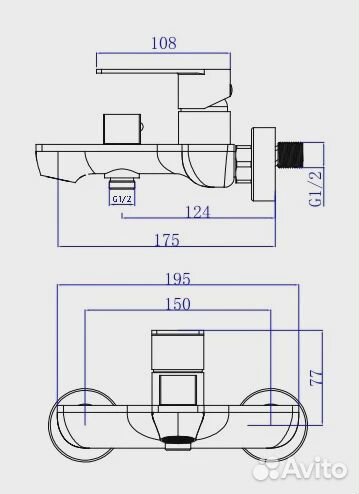 Смеситель для ванны+акс Ekaterinburg EK54 (экс BJ