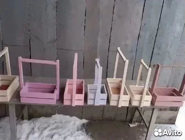 Ящики деревянные и из фанеры, декоративные