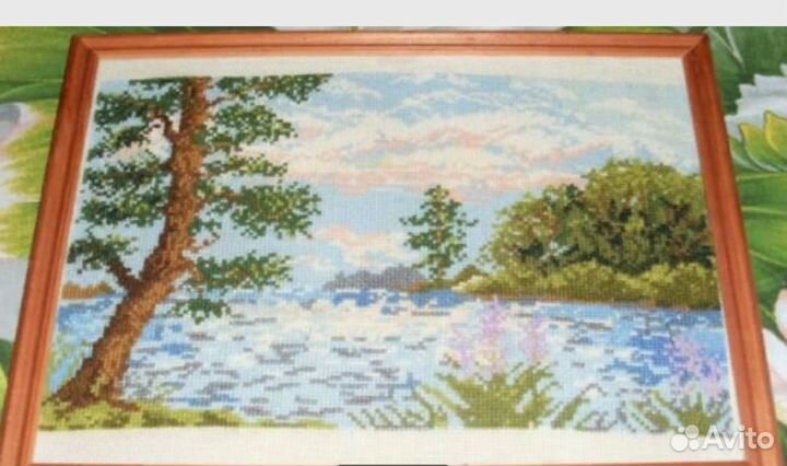 Готовая вышивка Пейзажи и Цветы