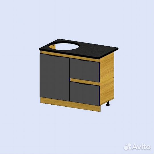 Кухонный гарнитур дерево Графит. Новый