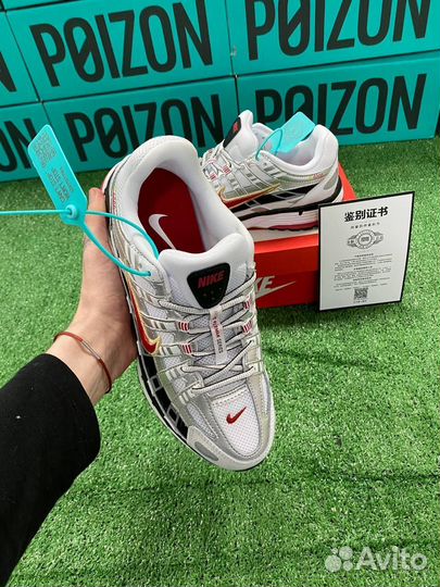 Nike P6000 White Red серебряные Оригинал Poizon