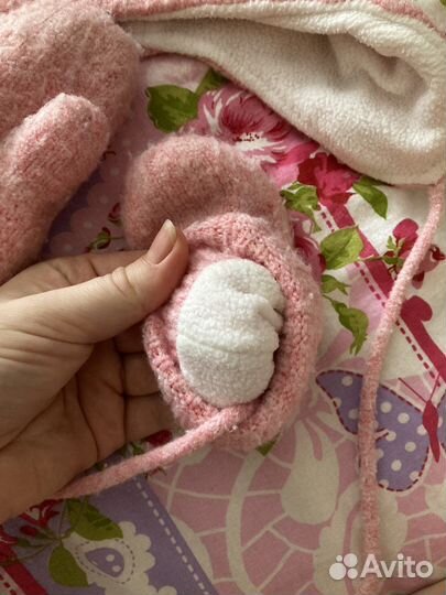 Комплект шапка, варежки