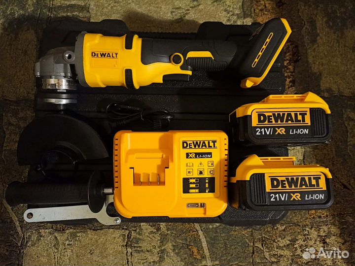 Мощная болгарка DeWalt 21V – 2 АКБ, 9000 об/мин, регулировка скоростей