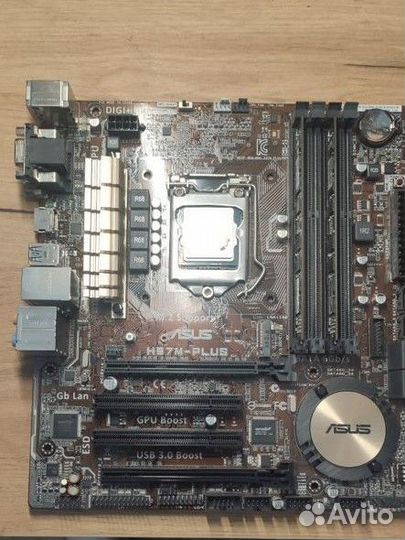 Комплект мать H97M-plus, i3 4130, 8Gb DDR3