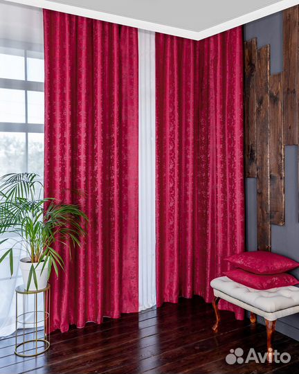 Шторы мрамор зарина рубин готовые и на заказ
