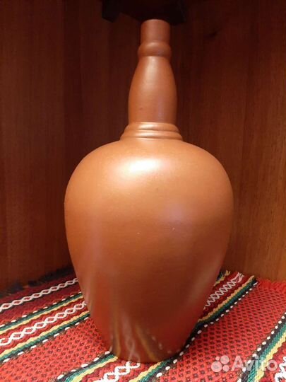 Коллекционная бутылка, кувшин глиняный из-под вина