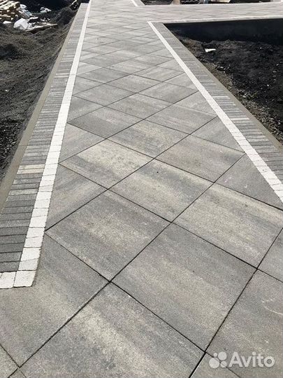 Тротуарная плитка, брусчатка Квадрат 500х500