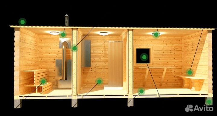 Баня с террасой