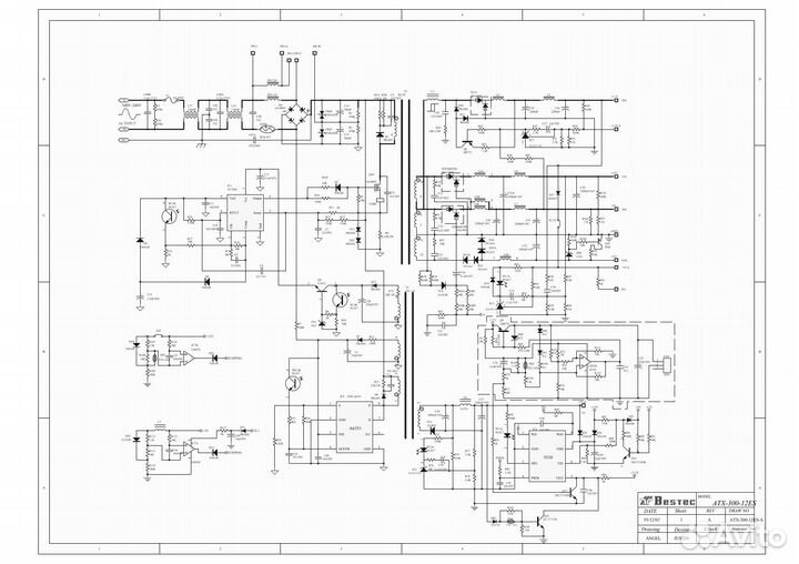 Блок питания Bestec ATX-300-12z