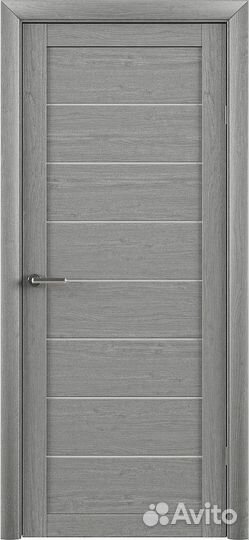 Межкомнатная дверь Т-1 остеклённая ясень дымчатый