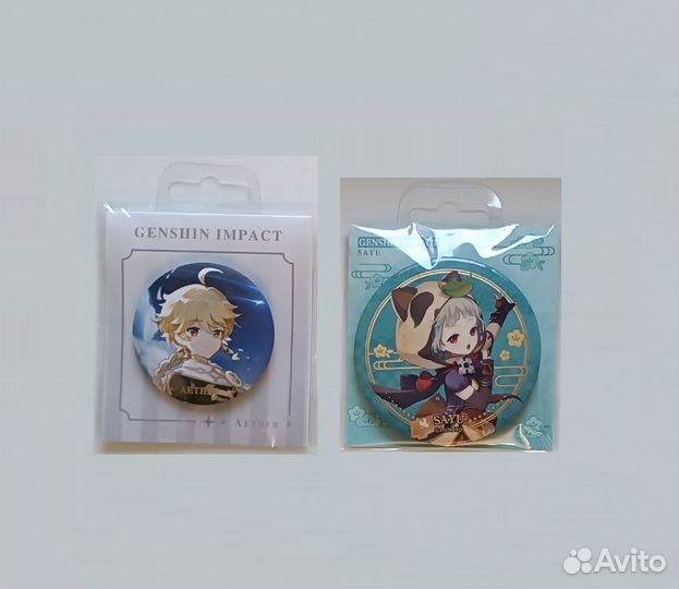Значки Genshin Impact официальный мерч