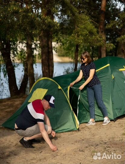 Палатка туристическая 4 местная с тамбуром