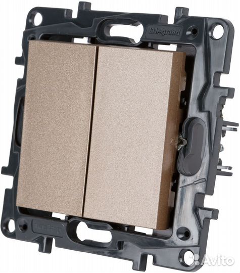 Переключатель встраиваемый Structura 2 клавиши, цв