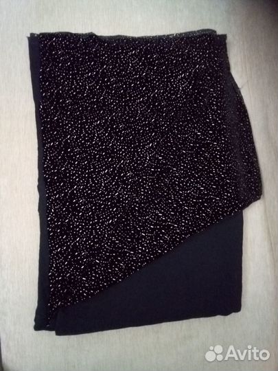 Отрез натурального шелкового бархата из СССР