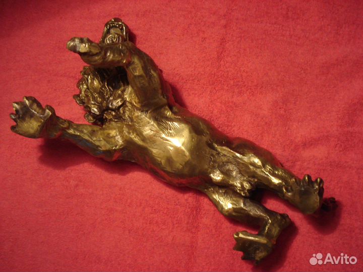 Лев Бронзовый из Бронзы Англия Большой 40см Бюст