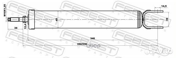 Амортизатор задний GAS.twin tube 12650915R Febest