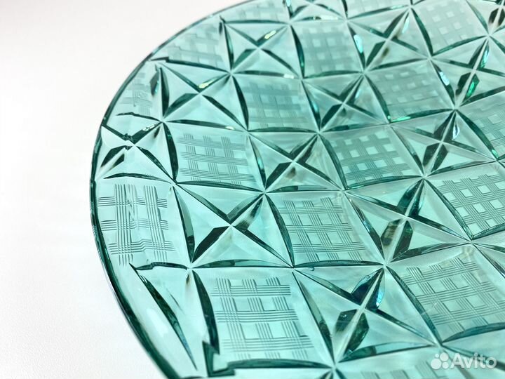 Блюдо Аомазные квадраты хрусталь лзхс Юрген