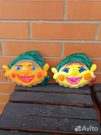 Настенное панно Клоун Гипс Барельеф Маска