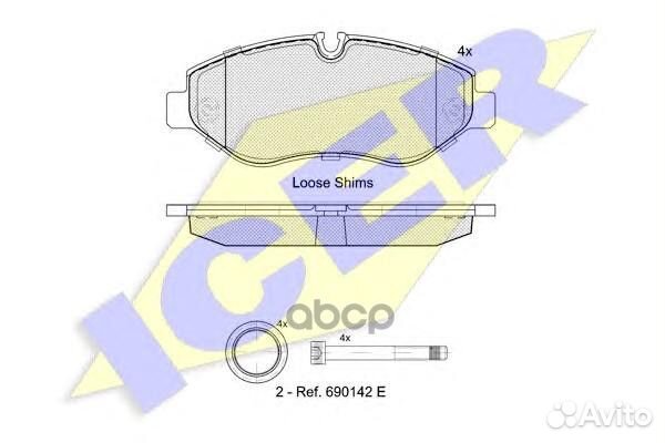 141786 колодки дисковые MB Sprinter 209CDi-324