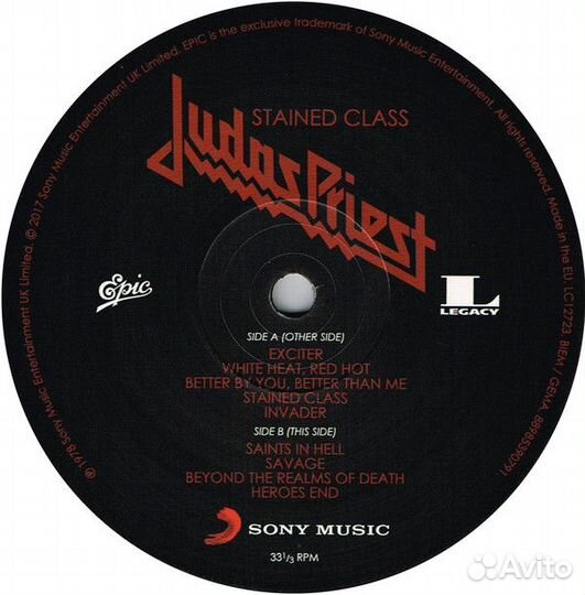 Виниловая пластинка Judas Priest stained class