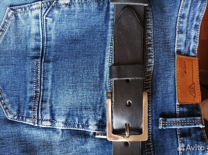 Ремень женский кожаный черный 35мм