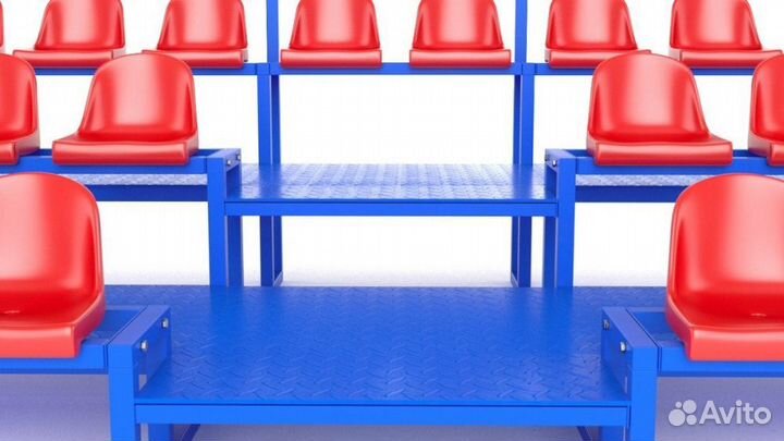 Трибуна с сидениями, пятирядная, с ограждением Pioner A13598