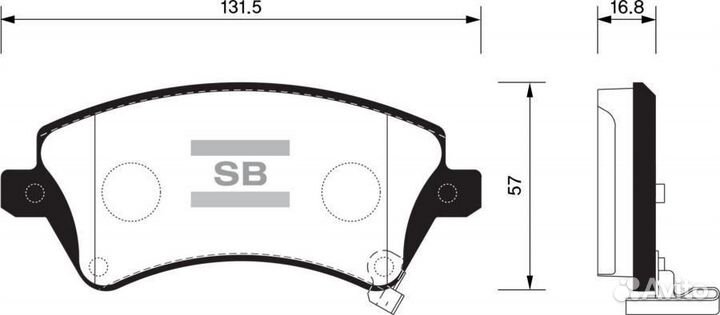 Sangsin brake SP1502 SP1502SNS GDB3288822 12833 012B-SX колодки дисковые п.\Toyota Corolla 1.4/1.6/2