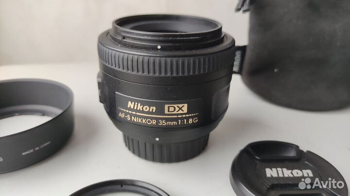 Nikon 35mm f/1.8G (бленда, чехол, фильтр)