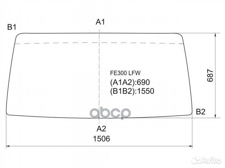 Стекло лобовое в резинку mitsubishi canter truc