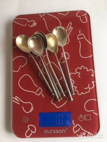 Ложки чайные, серебряные, позолоченные