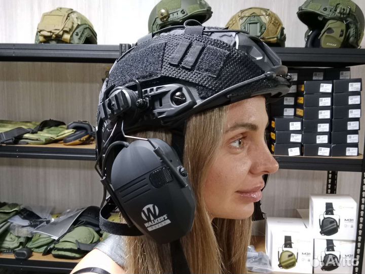 Шлем тактический бр2 + активными наушниками