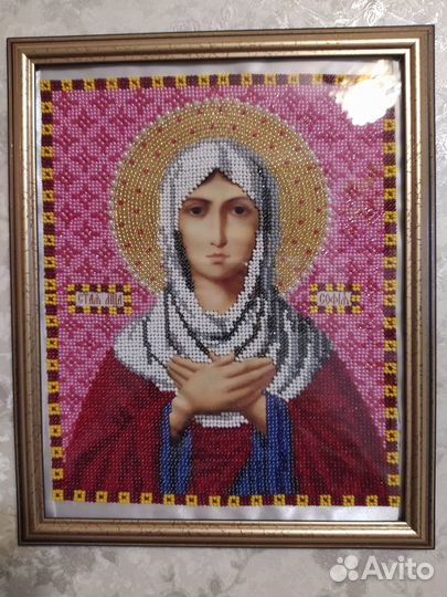 Иконы, вышитые бисером