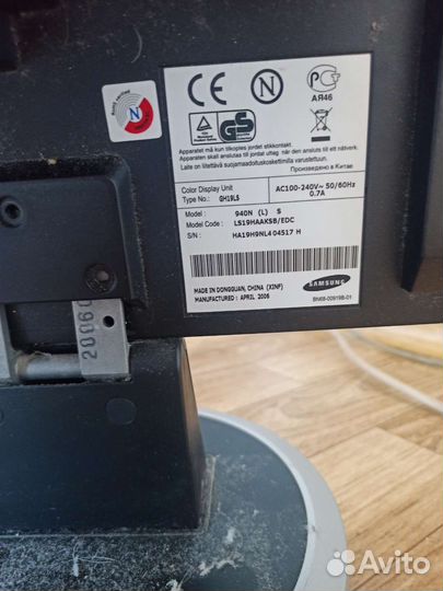 Монитор для компьютера samsung на запчасти