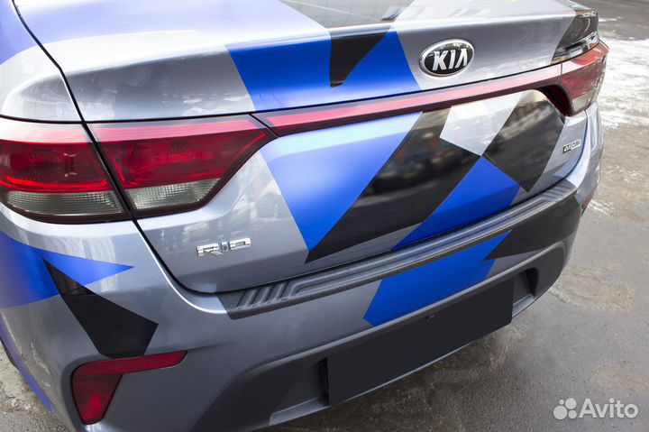 Накладка на бампер Kia Rio 4 (17-20) RA