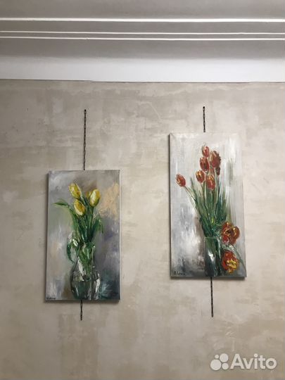 Картина маслом на холсте цветы