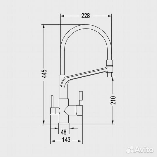 Смеситель для кухни Rose R658Q, бронза