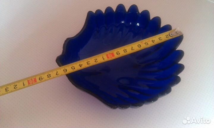 Ваза ракушка цветное стекло