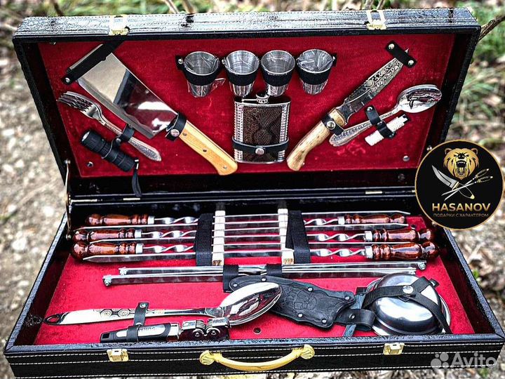 Шашлычный набор шампуров подарочный