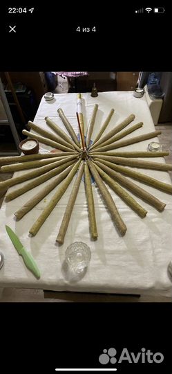 Свечи лепные с травами и заговоренные. Комплект