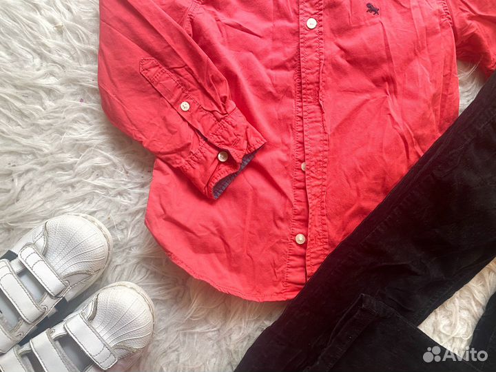 Вещи пакетом на мальчика 110 hm Benetton рубашка