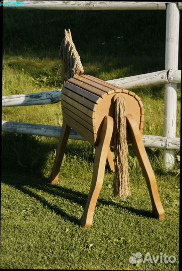 Игровая Фигура для улицы. Деревянная Лошадка